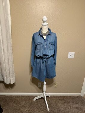 Gloria Vanderbilt Light Blue Denim Shirt Dress